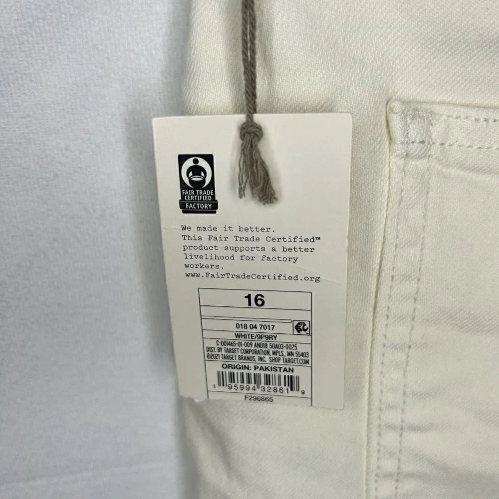 A New Day Women Size 16 (33x28) Bootcut Jeans White Ivory High-Rise Stretch NEW